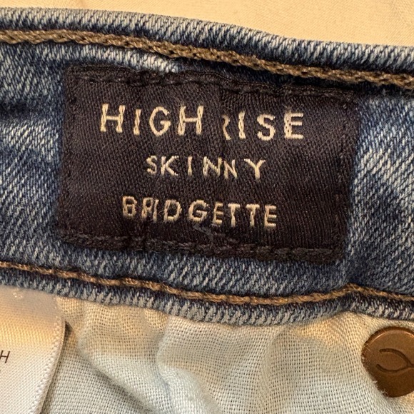 Lucky Brand Bridgette High Rise Skinny Ankle Jeans Blue Button Fly Size 6 28A - Picture 8 of 9